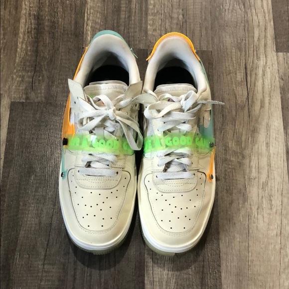 Nike Air Force 1 Fontanka Saul green strike sneakers size 10 - Picture 1 of 6